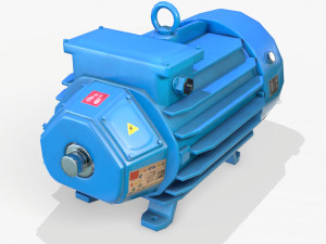electric engine pbr Modèle 3D