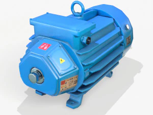 electric engine pbr 3D Model