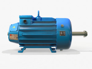 electric engine pbr Modèle 3D