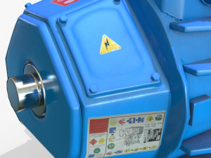 electric engine pbr Modèle 3D