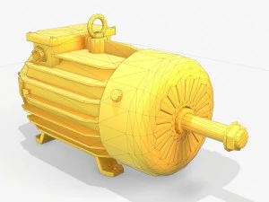electric engine pbr 3D Model