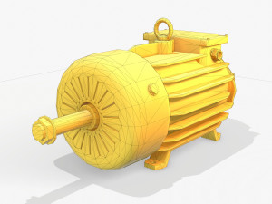 electric engine pbr Modèle 3D