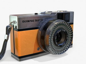 olympis trip 35 camera pbr low poly 3D Model