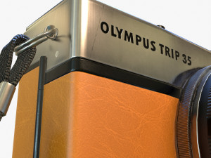 olympis trip 35 camera pbr low poly Modello 3D