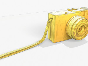 olympis trip 35 camera pbr low poly Modello 3D
