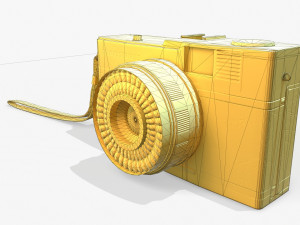 olympis trip 35 camera pbr low poly Modello 3D