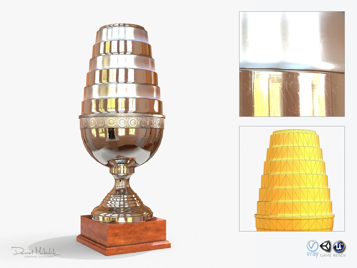 esl trophy pbr 3D Model .c4d .max .obj .3ds .fbx .stl .blend 