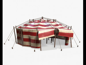 circus tent pbr 3D मॉडल