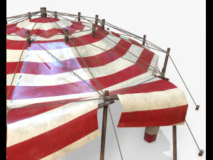 tendone da circo pbr Modello 3D