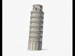 pisa tower pbr Model 3D