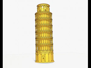 pisa tower pbr 3D Model