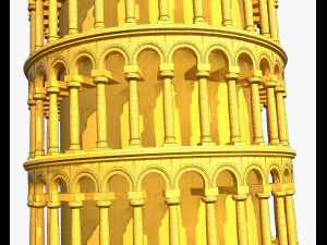 pisa tower pbr 3D Model