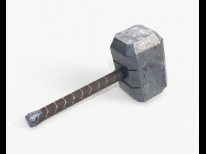 thor hammer low poly pbr 3D मॉडल