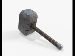 thor hammer low poly pbr 3D मॉडल