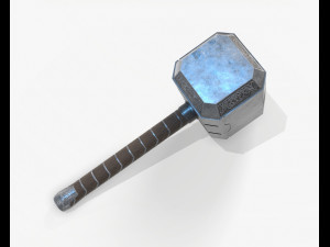 thor hammer low poly pbr 3D मॉडल