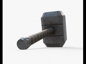 thor hammer low poly pbr 3D मॉडल