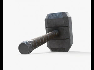thor hammer low poly pbr 3D Model