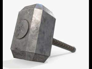 thor hammer low poly pbr 3D Model