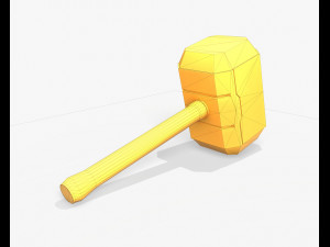 thor hammer low poly pbr 3D मॉडल