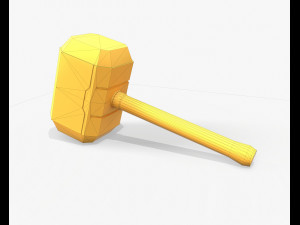 thor hammer low poly pbr 3D मॉडल