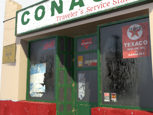 retro gas station Model 3D