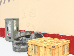 retro gas station Model 3D