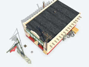 retro gas station Model 3D