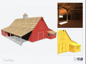 red barn pbr 3Dモデル