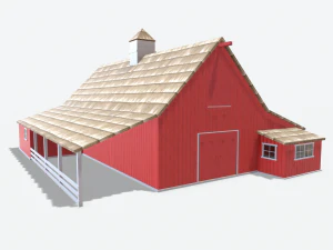 red barn pbr 3D Model
