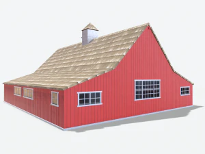 red barn pbr 3D Model