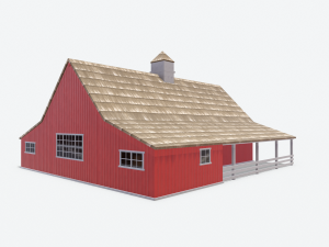 red barn pbr 3D Модель