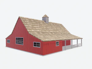 red barn pbr 3D Model