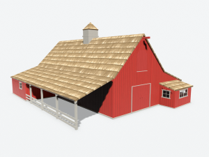 red barn pbr 3D Модель
