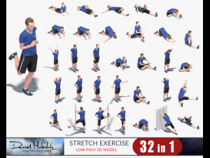 32 stretch animation bundle Modelo 3D