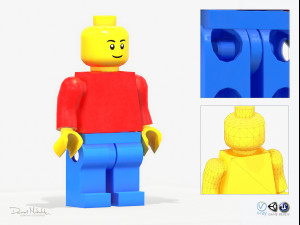 lego man pbr rigeed 3D मॉडल