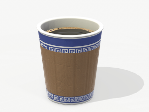 paper coffe cup low poly pbr 3D Модель