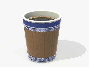 paper coffe cup low poly pbr 3D Model