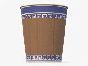 paper coffe cup low poly pbr 3D Model