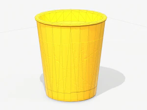 paper coffe cup low poly pbr 3D Model