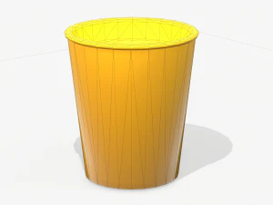 paper coffe cup low poly pbr 3D Model