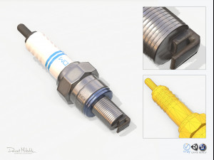 engine spark pbr 3D Model