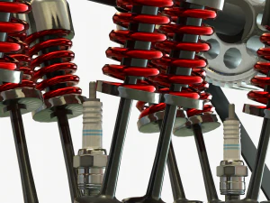 animated engine parts 4t pbr 3D Model