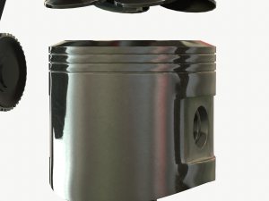 animated engine parts 4t pbr Modelo 3D