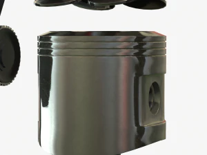 animated engine parts 4t pbr 3D Model