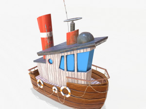cartoon mini boat 3Dモデル