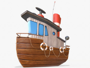 cartoon mini boat 3Dモデル