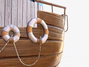 cartoon mini boat 3Dモデル