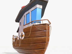 cartoon mini boat 3Dモデル
