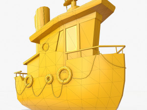 cartoon mini boat 3Dモデル