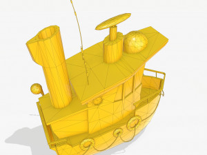 cartoon mini boat 3Dモデル